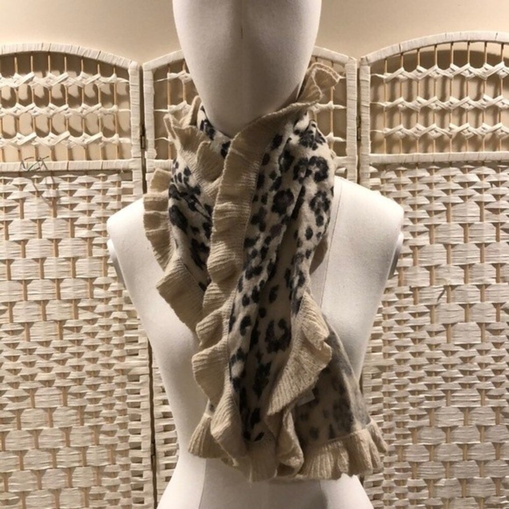 Nordstrom Wool and Cashmere Animal Print Scarf